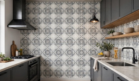 Cementine in gres serie OPUS MULTICOLOR GRIGIA B 20x20 by Casalgrande Padana