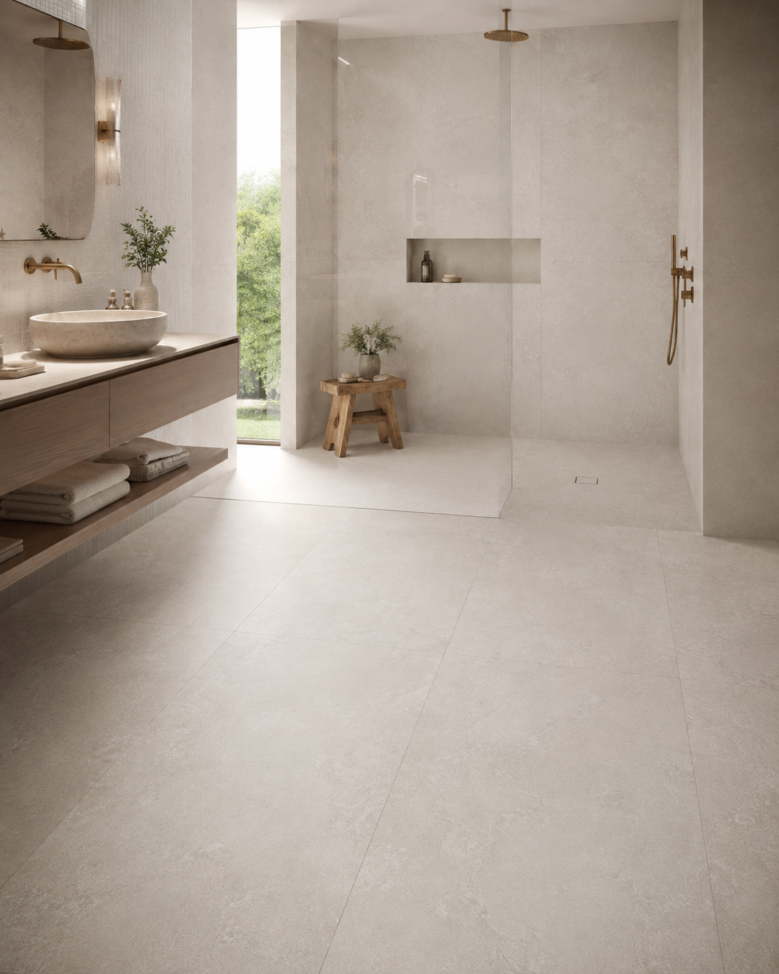 Pavimento in gres porcellanato serie GEOGRAFICA Grigio R10 per interno by Bertolani
