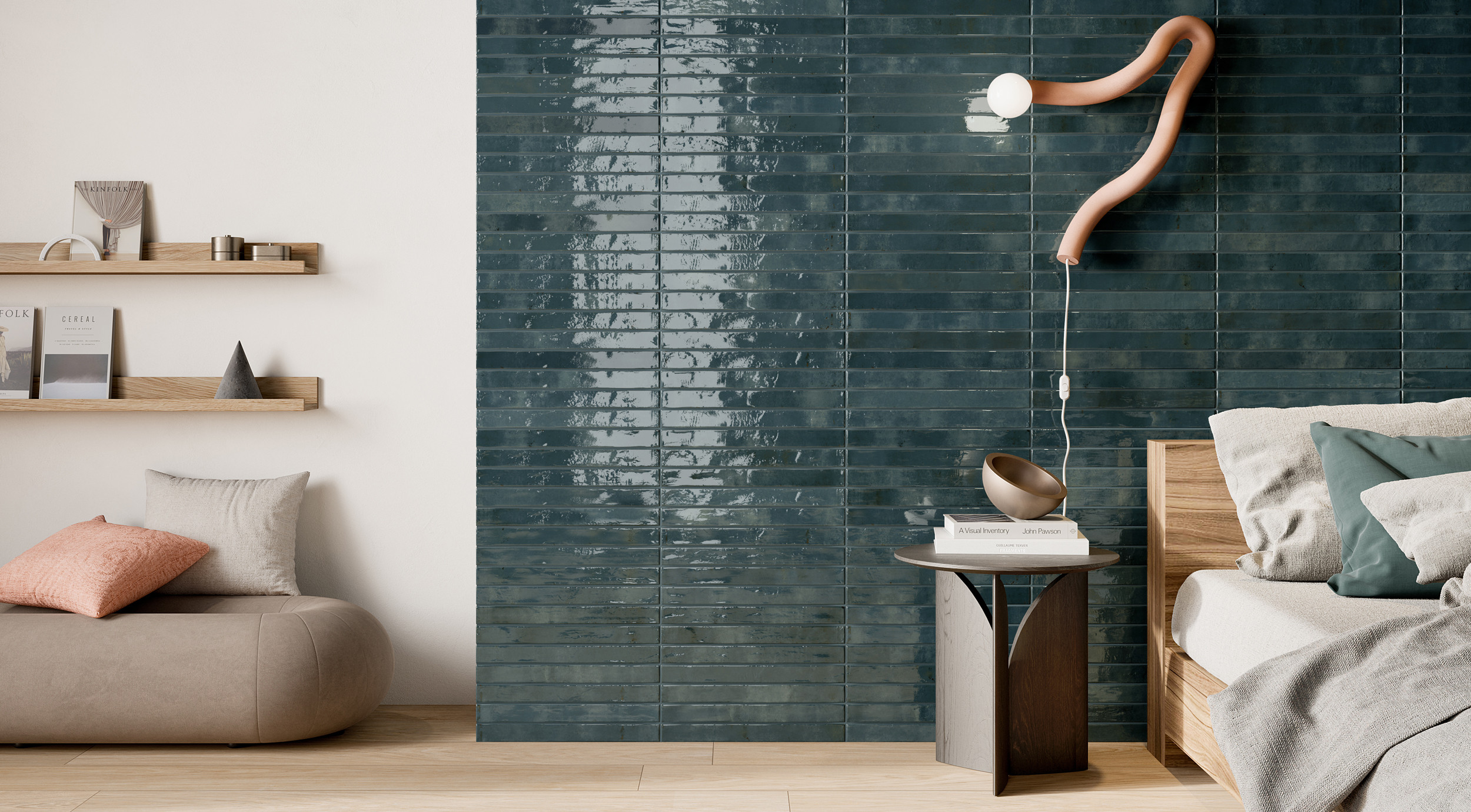 Rivestimento in gres porcellanato smaltato brick generation colore BLUE serie COLORS by Ceramica Rondine