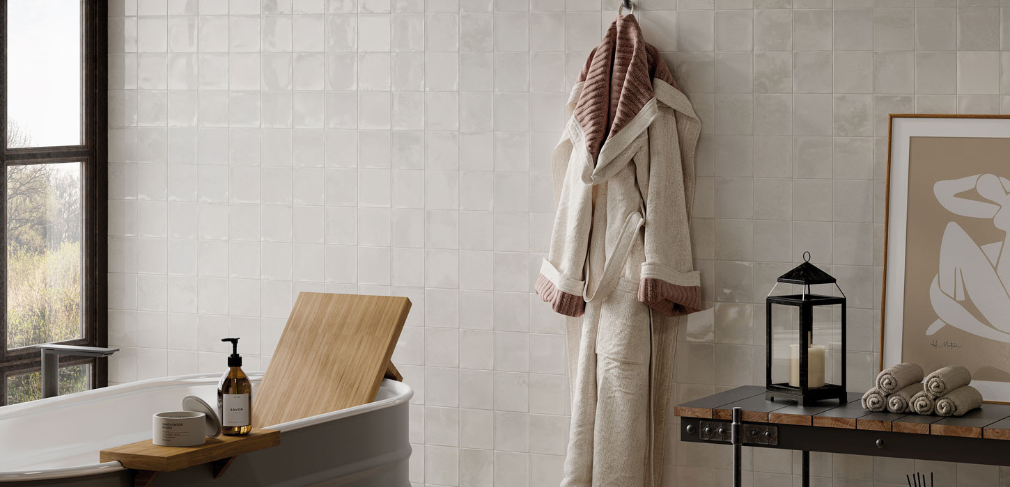 Rivestimento in gres porcellanato smaltato brick generation colore WHITE serie MARRAKECH by Ceramica Rondine