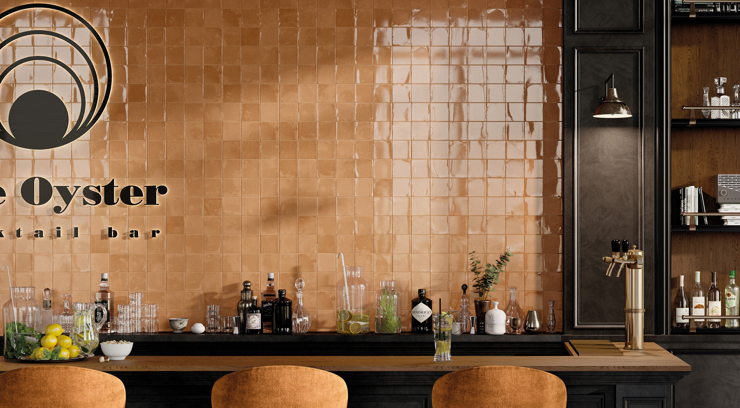 Rivestimento in gres porcellanato smaltato brick generation colore COPPER serie MARRAKECH by Ceramica Rondine