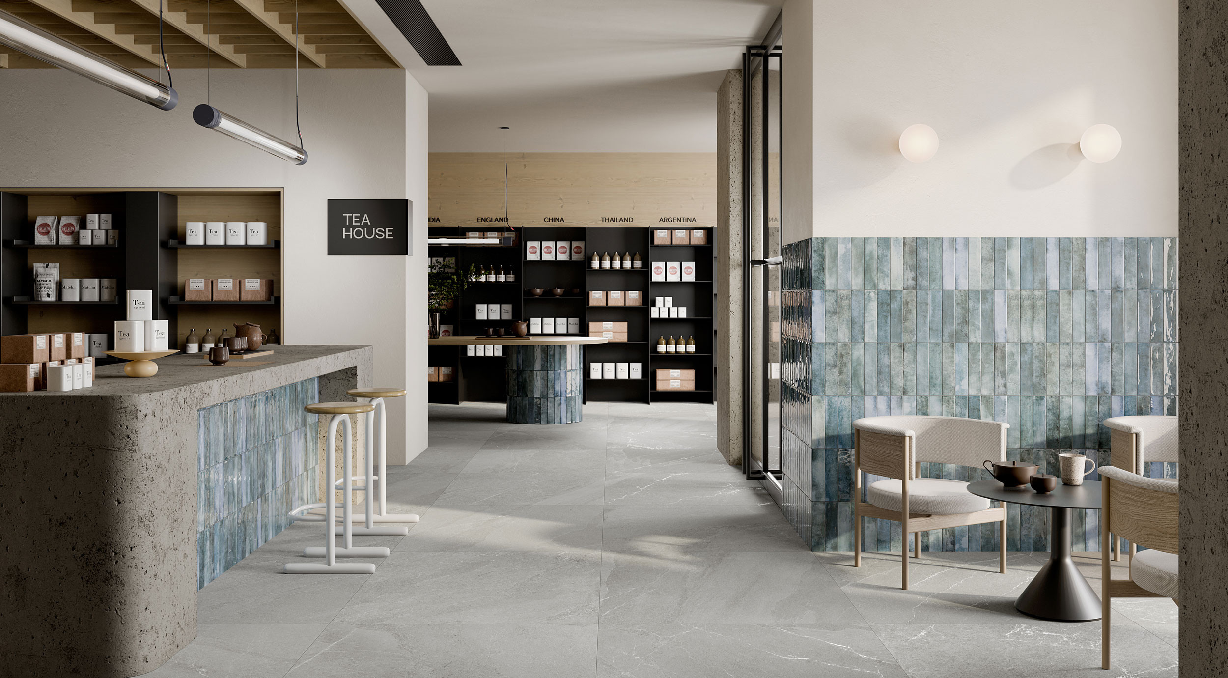Pavimento e rivestimento in gres Angers Grey Advance by Ceramica Rondine.