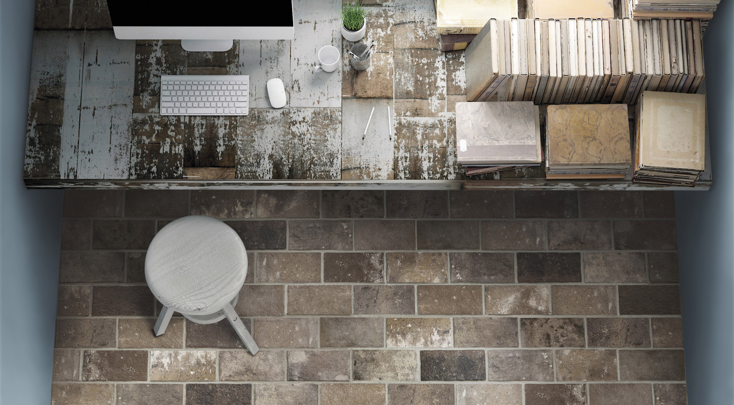 Rivestimento in gres porcellanato smaltato brick generation colore BROWN serie LONDON by Ceramica Rondine