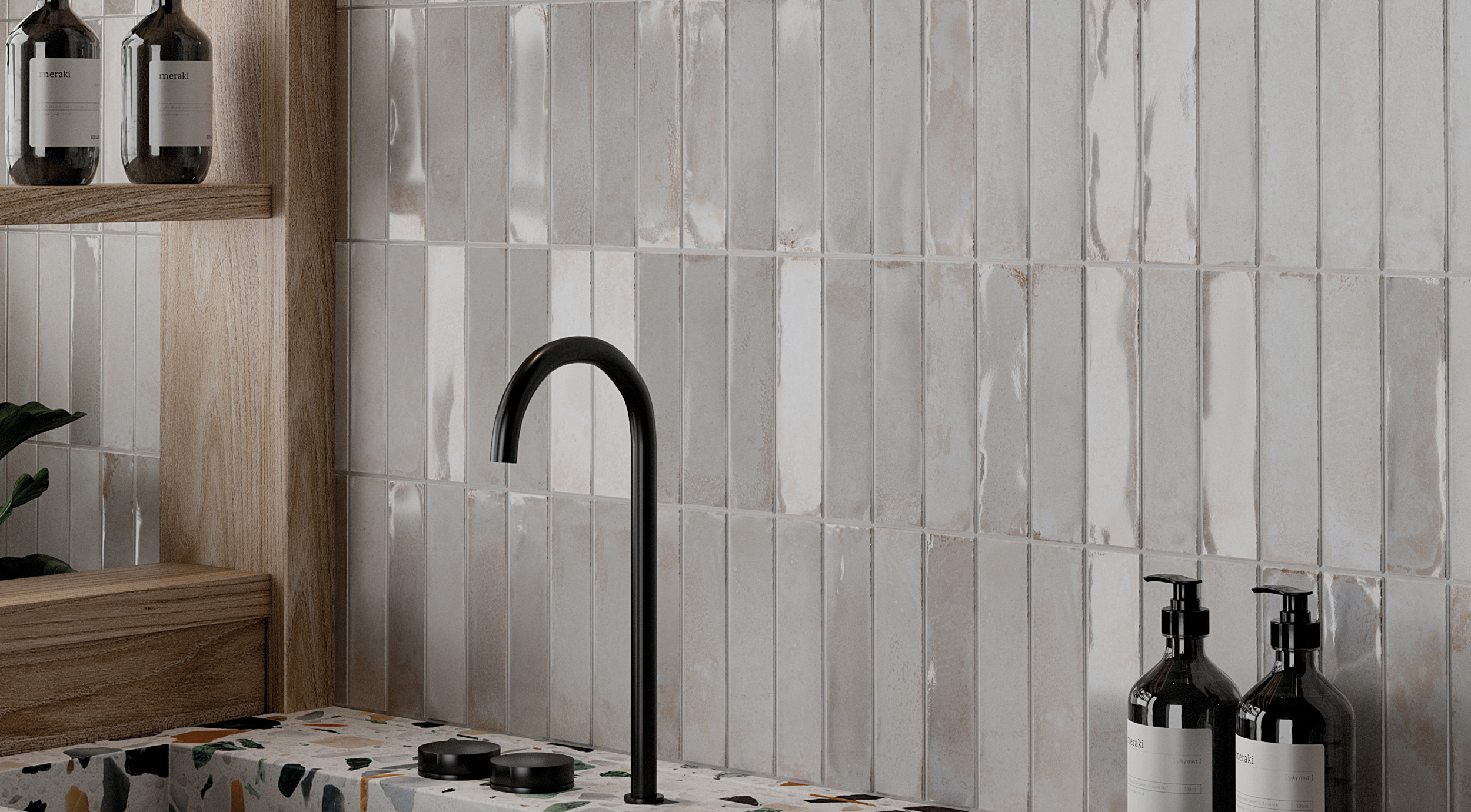 Rivestimento in gres porcellanato smaltato brick generation colore IVORY serie MARRAKECH by Ceramica Rondine