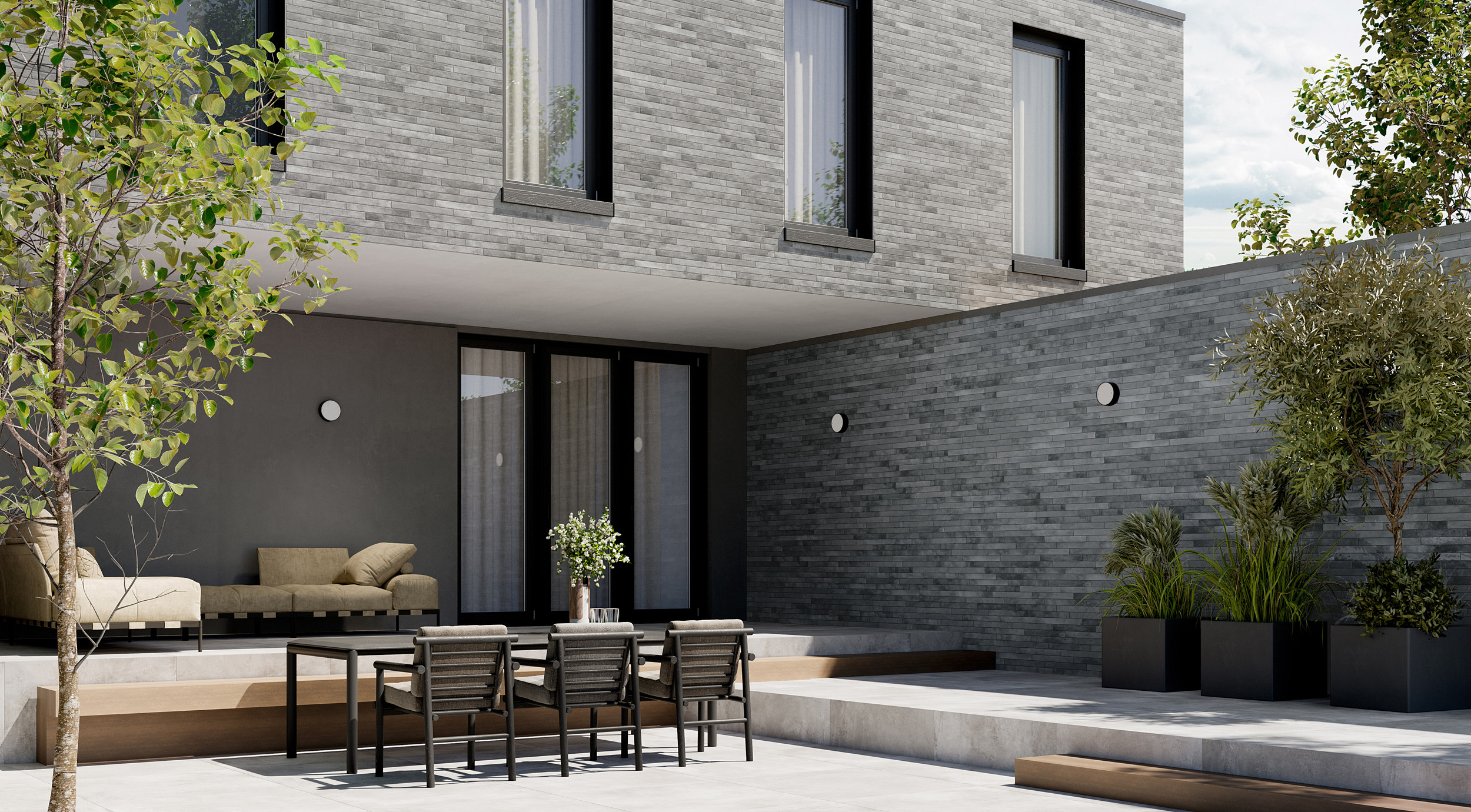Rivestimento in gres porcellanato smaltato brick generation colore SILVER serie NOLITA by Ceramica Rondine