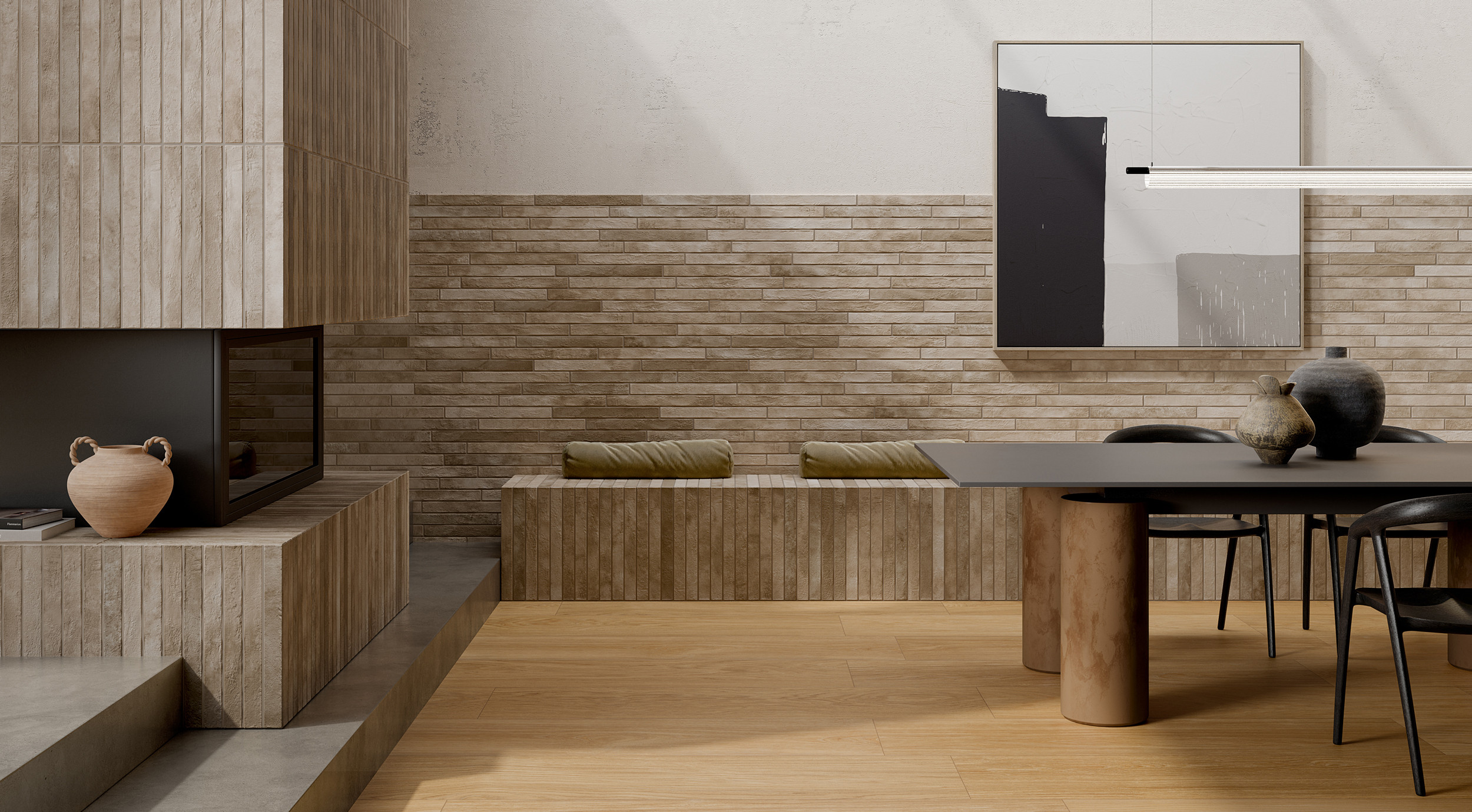 Rivestimento in gres porcellanato smaltato brick generation colore MUD serie NOLITA by Ceramica Rondine