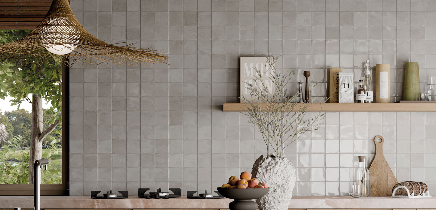 Rivestimento in gres porcellanato smaltato brick generation colore LIGHT GREY serie MARRAKECH by Ceramica Rondine