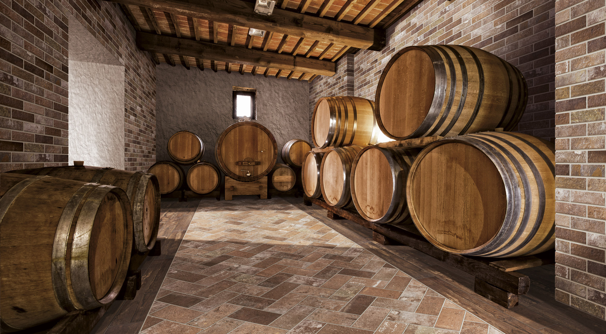 Rivestimento in gres porcellanato smaltato brick generation colore RED serie BRISTOL by Ceramica Rondine