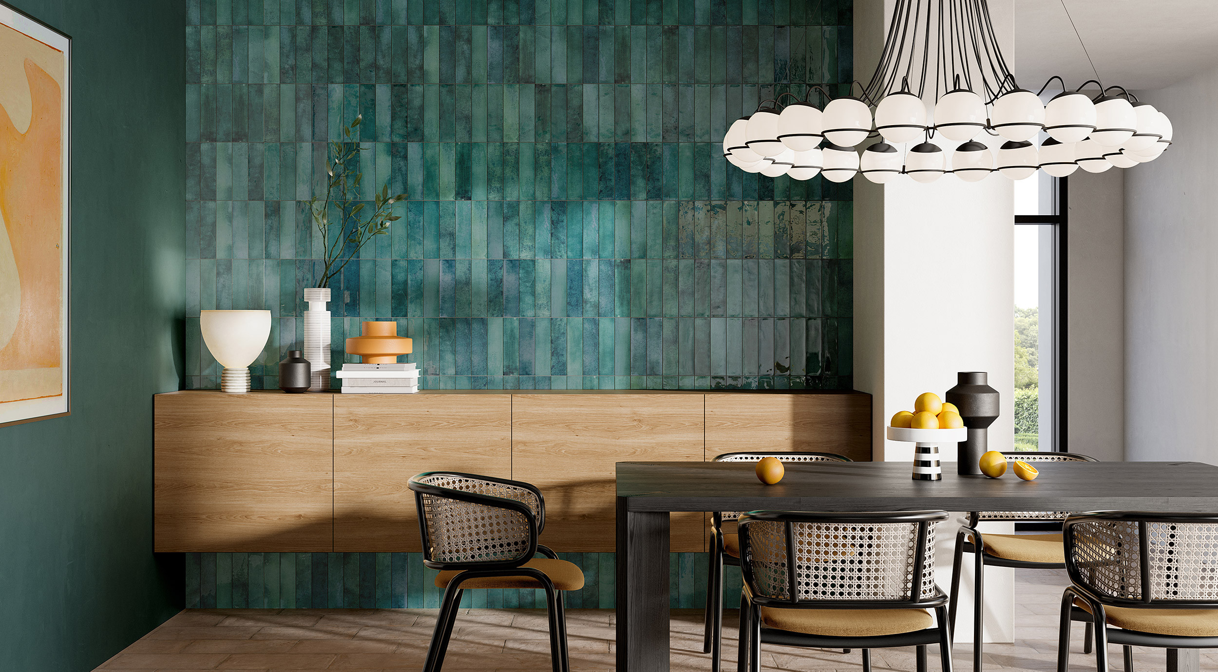 Rivestimento in gres porcellanato smaltato brick generation colore SEA WATER serie MOJAVE by Ceramica Rondine
