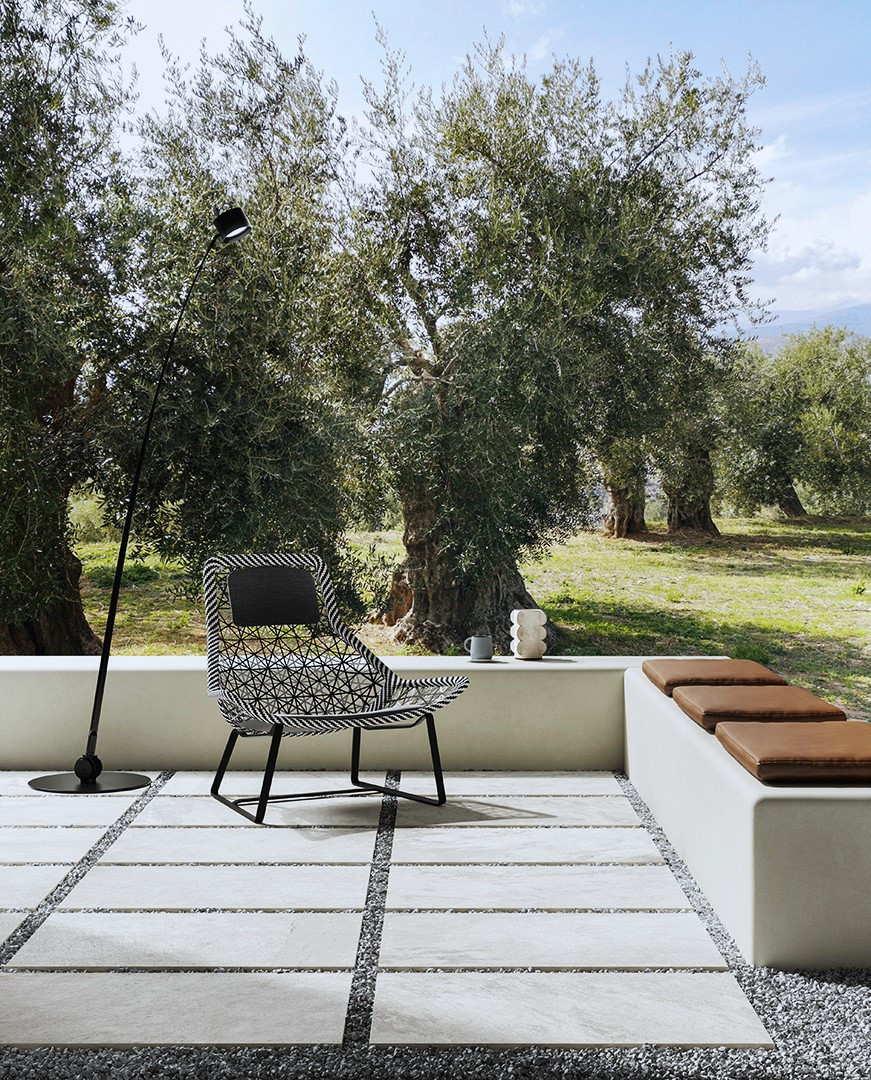 Pavimento galleggiante in gres porcellanato effetto pietra HLA210 60x60 by Del Conca