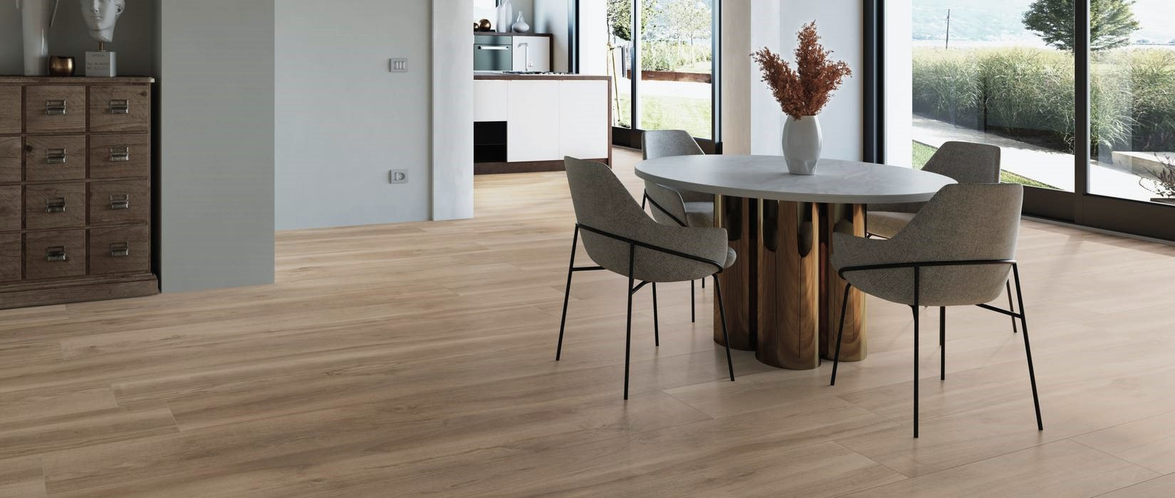 Pavimento in gres porcellanato effetto legno serie TILE 20x120 by Marazzi