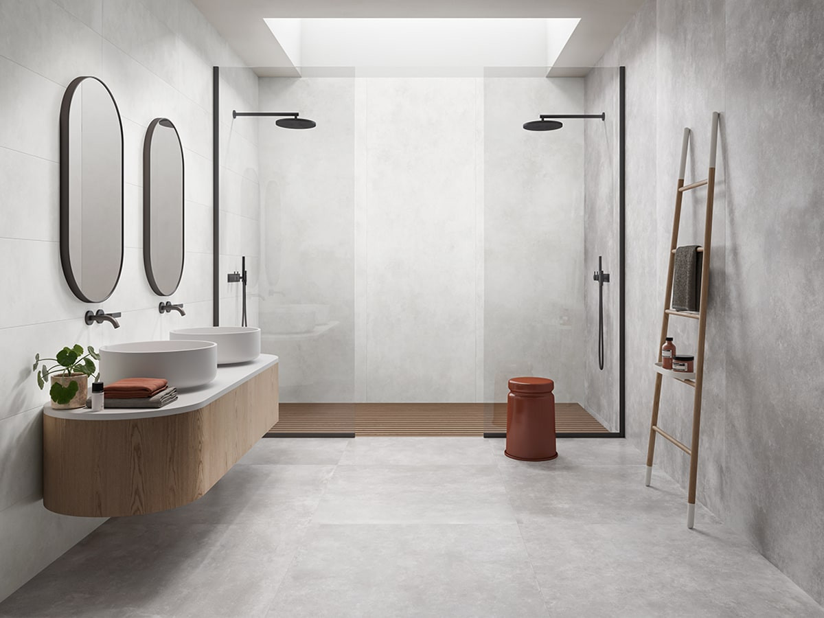 Pavimento e rivestimento in gres porcellanato White serie Icon by Saime Ceramica