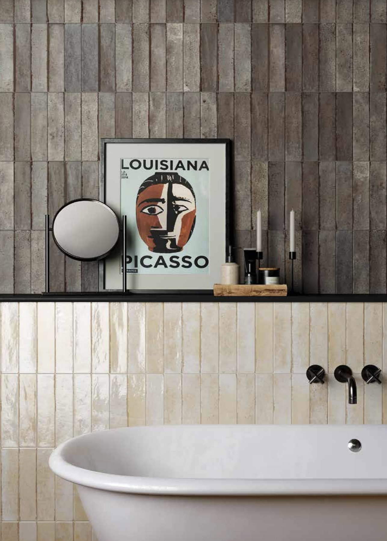 Rivestimento in gres porcellanato smaltato brick generation colore IVORY serie NOHO by Ceramica Rondine