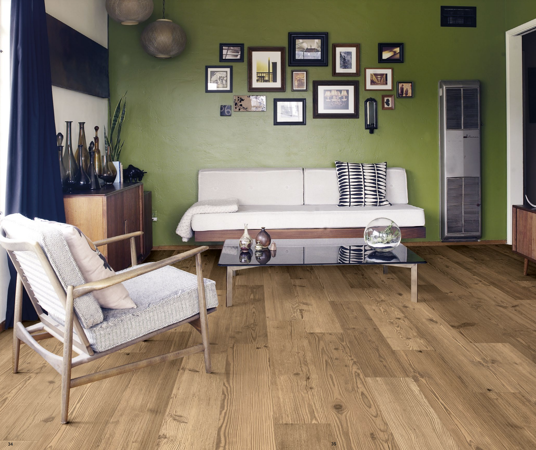 Pavimento effetto legno in gres serie MILLELEGNI Larch by Emilceramica