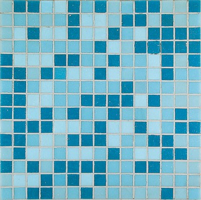 Mosaico azzurro mix blu 2x2