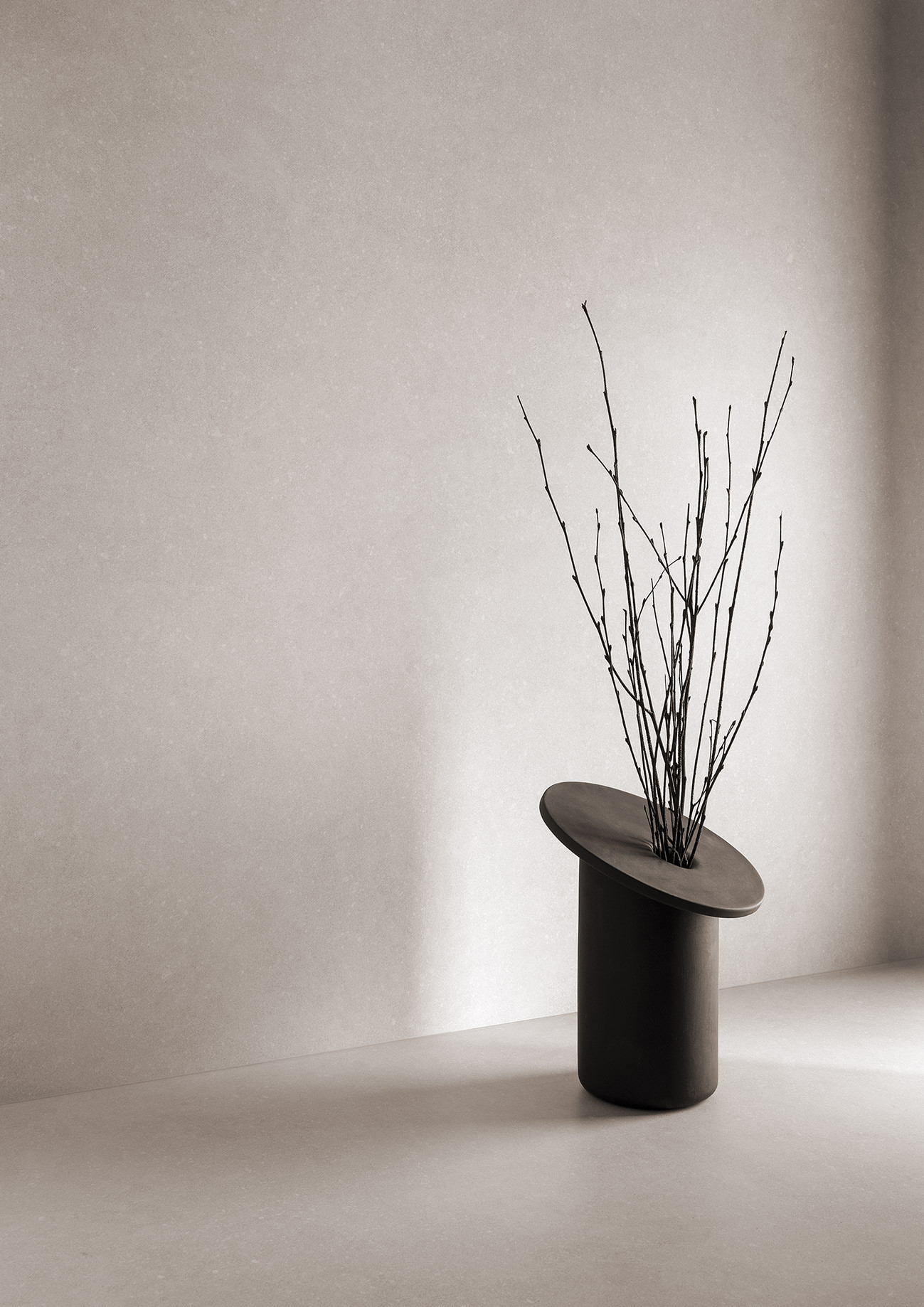 Pavimento in gres effetto cemento serie MATERIA colore CALCE by Saime