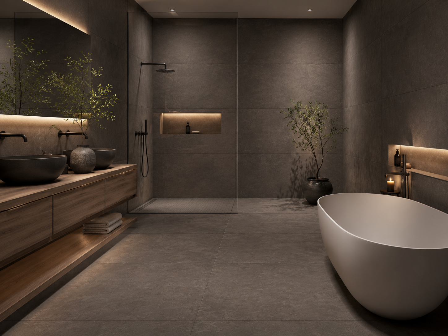 Pavimento in gres porcellanato serie MATERIA Mud R10 per interno by Bertolani