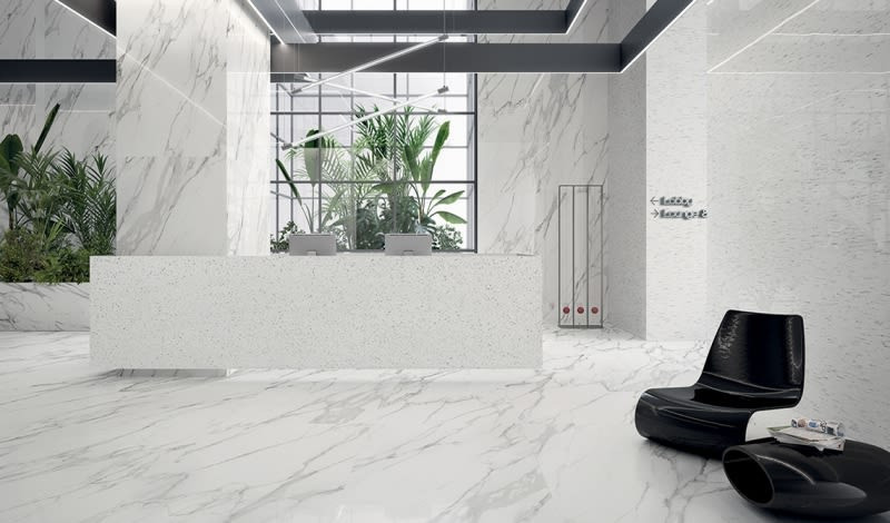 Lastra in gres Michelangelo Statuario opaca 120x240 Emilceramica