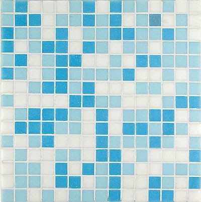 Mosaico mix azzurro cielo 2x2