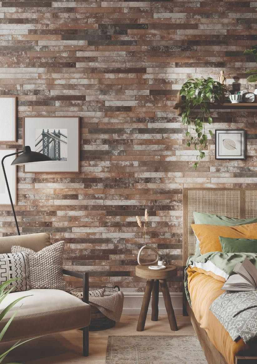 Rivestimento in gres porcellanato smaltato brick generation colore MULTICOLOR serie HARLEM by Ceramica Rondine