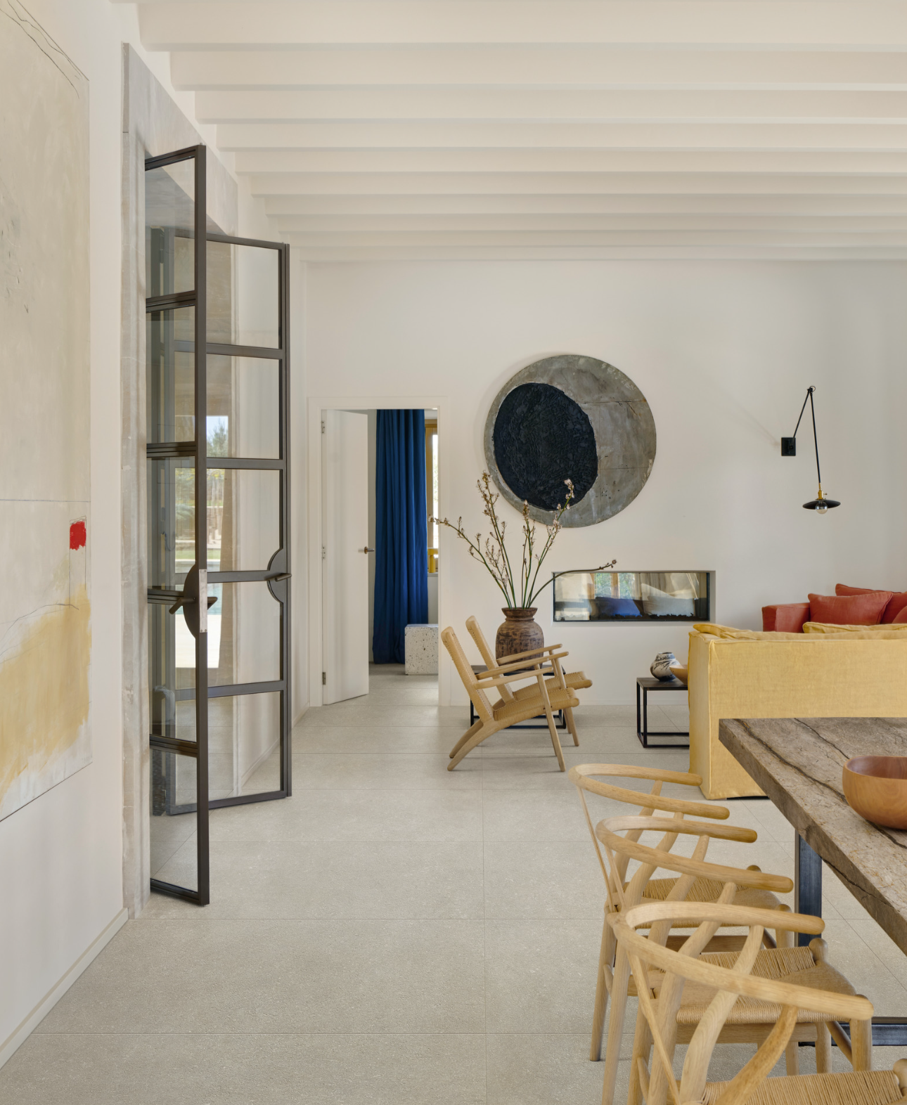 Pavimento e rivestimento in gres fine porcellanato Grigio Naturale R9 serie MYSTONE BERICI by Marazzi