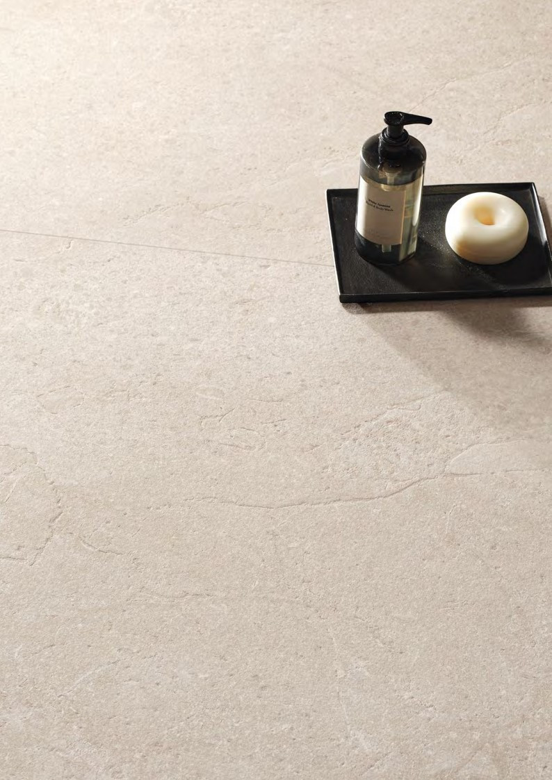 Pavimento in gres porcellanato serie MATERA STONE colore NEUTRA BEIGE by Ergon per ESTERNO
