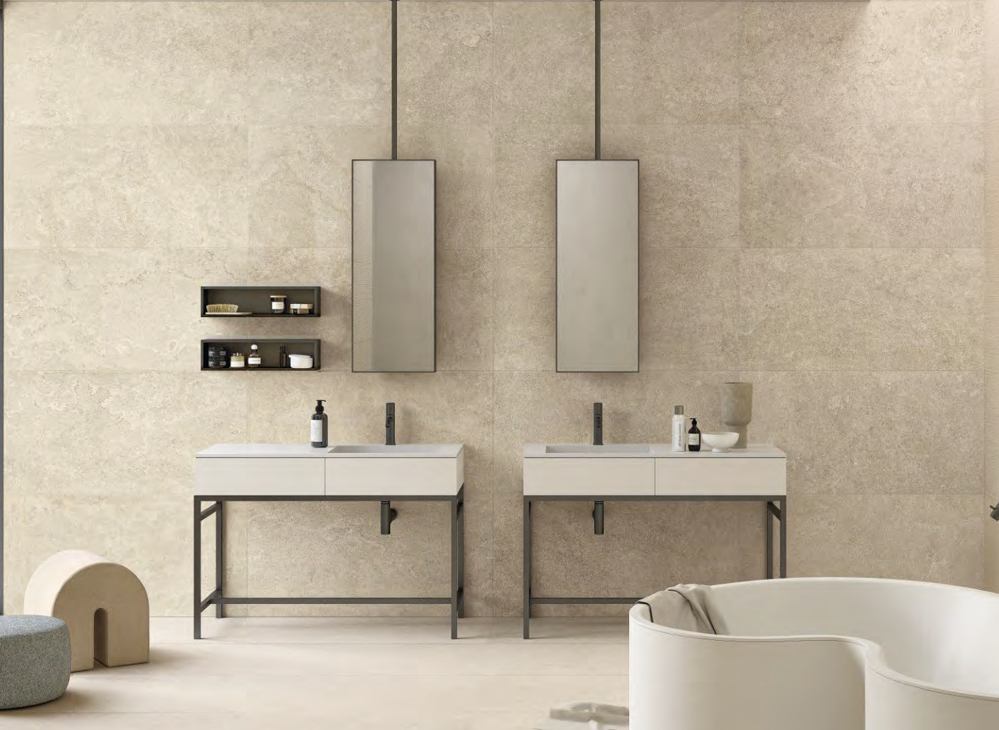 Pavimento e Rivestimento in gres Mapierre Beige Noble Naturale R10 Emilceramica