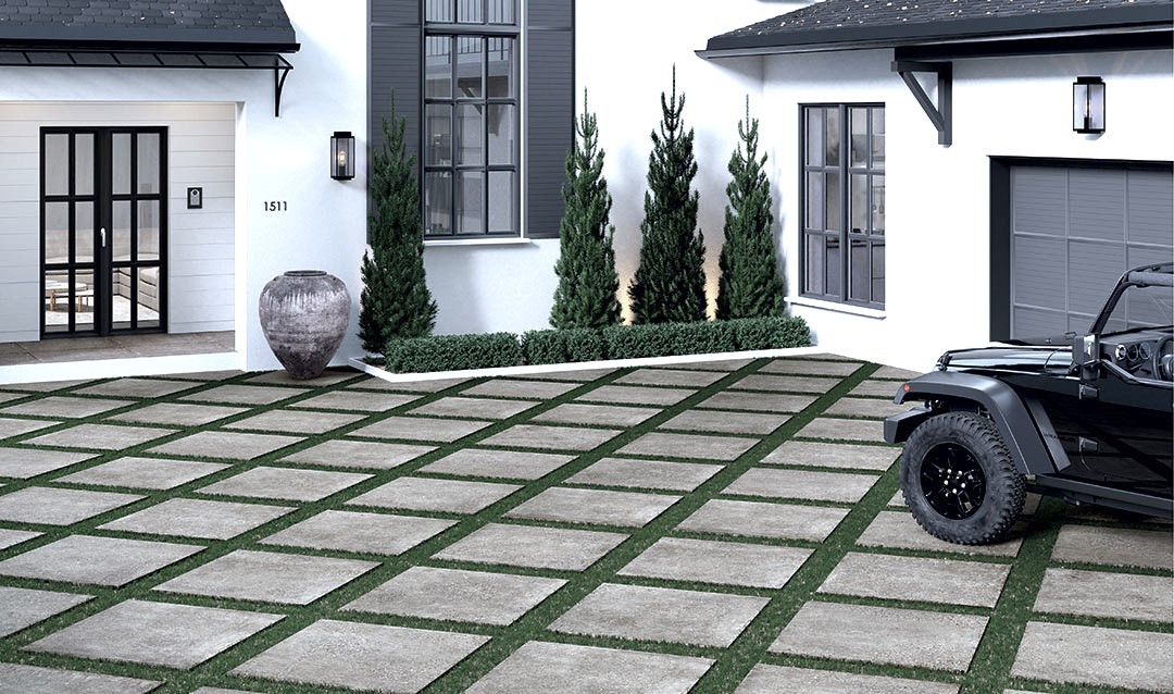 Pavimento galleggiante in gres porcellanato effetto pietra CONKRETE GREY 60x60 by Del Conca 