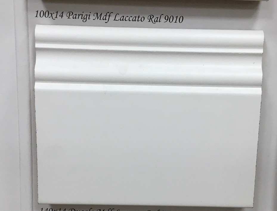 Battiscopa MDF Parigi laccato bianco