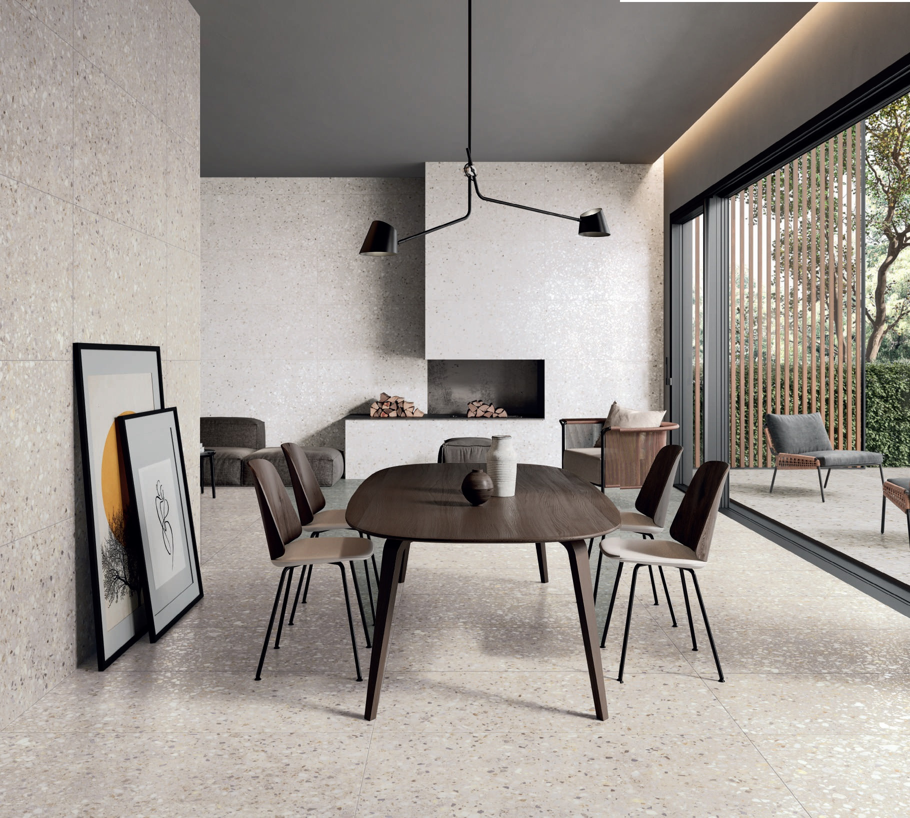 Pavimento e rivestimento in gres porcellanato Perla serie Frammenta by Saime Ceramica