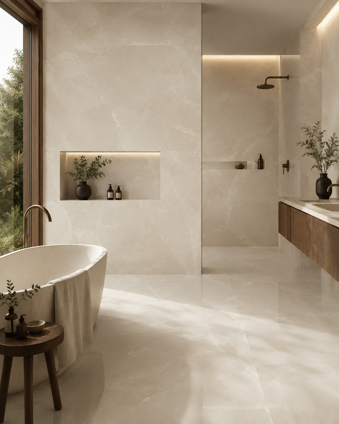 Pavimento e rivestimento in gres serie PULP Almond R10 per interno by Bertolani
