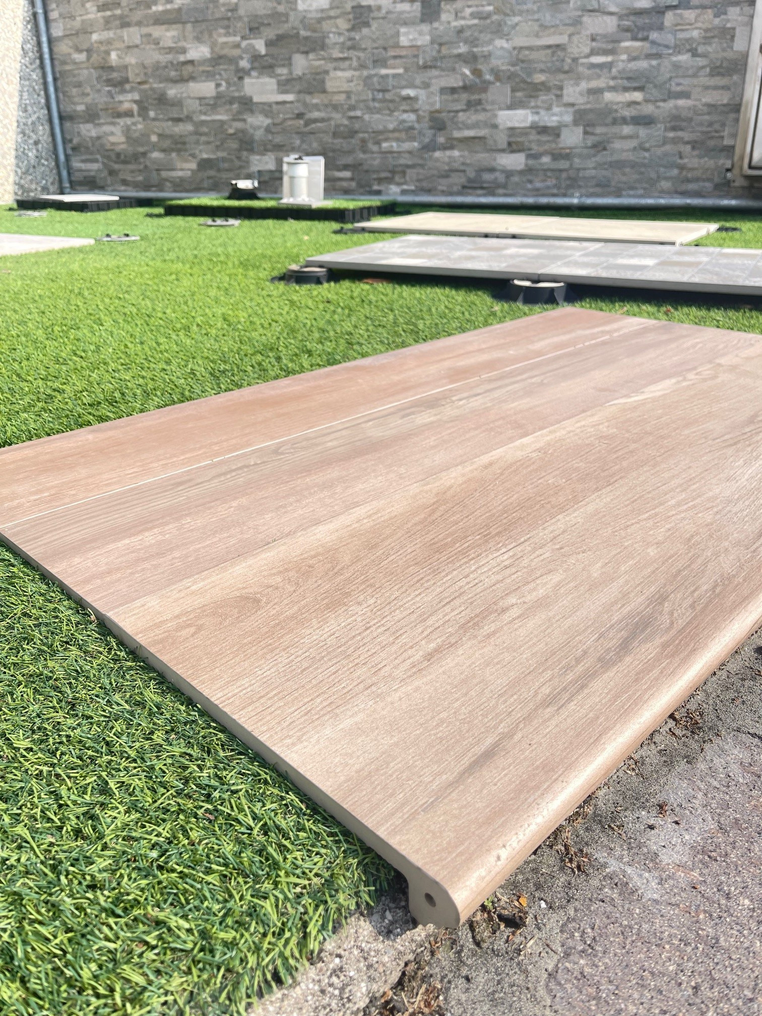 Gradone con toro effetto legno QUERCIA 33x120x3.5 cm