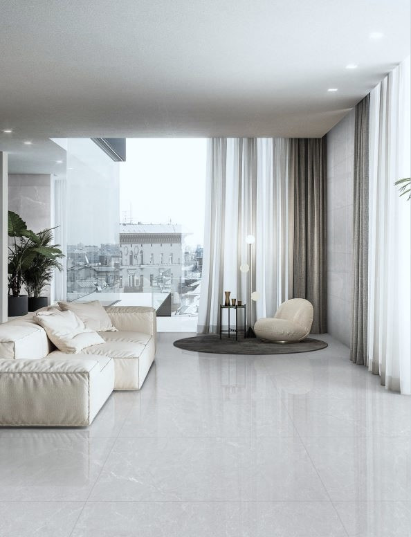 Pavimento e rivestimento gres effetto marmo Resilio Grigio