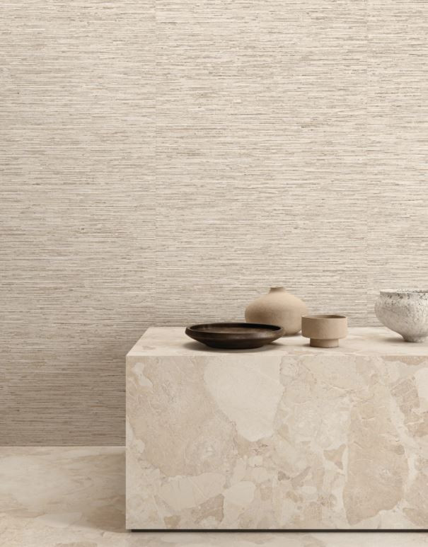 Rivestimento in gres porcellanato serie MATERASTONE colore RITMO BEIGE by Ergon