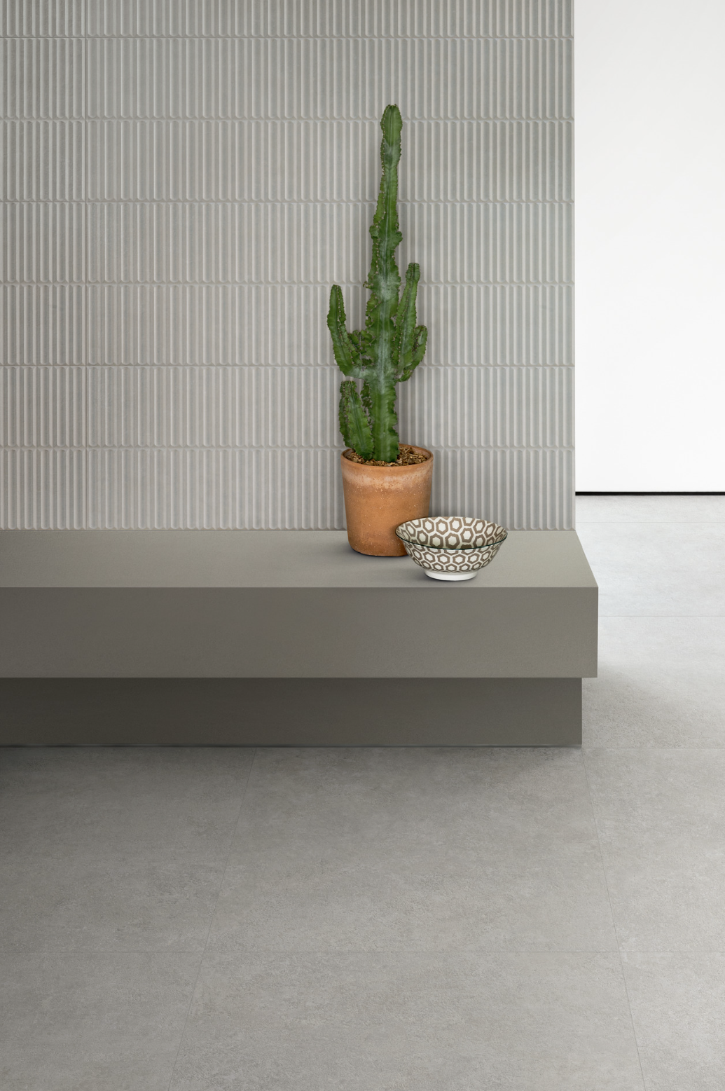 Pavimento in gres fine porcellanato Grigio Naturale serie ROOM by Marazzi