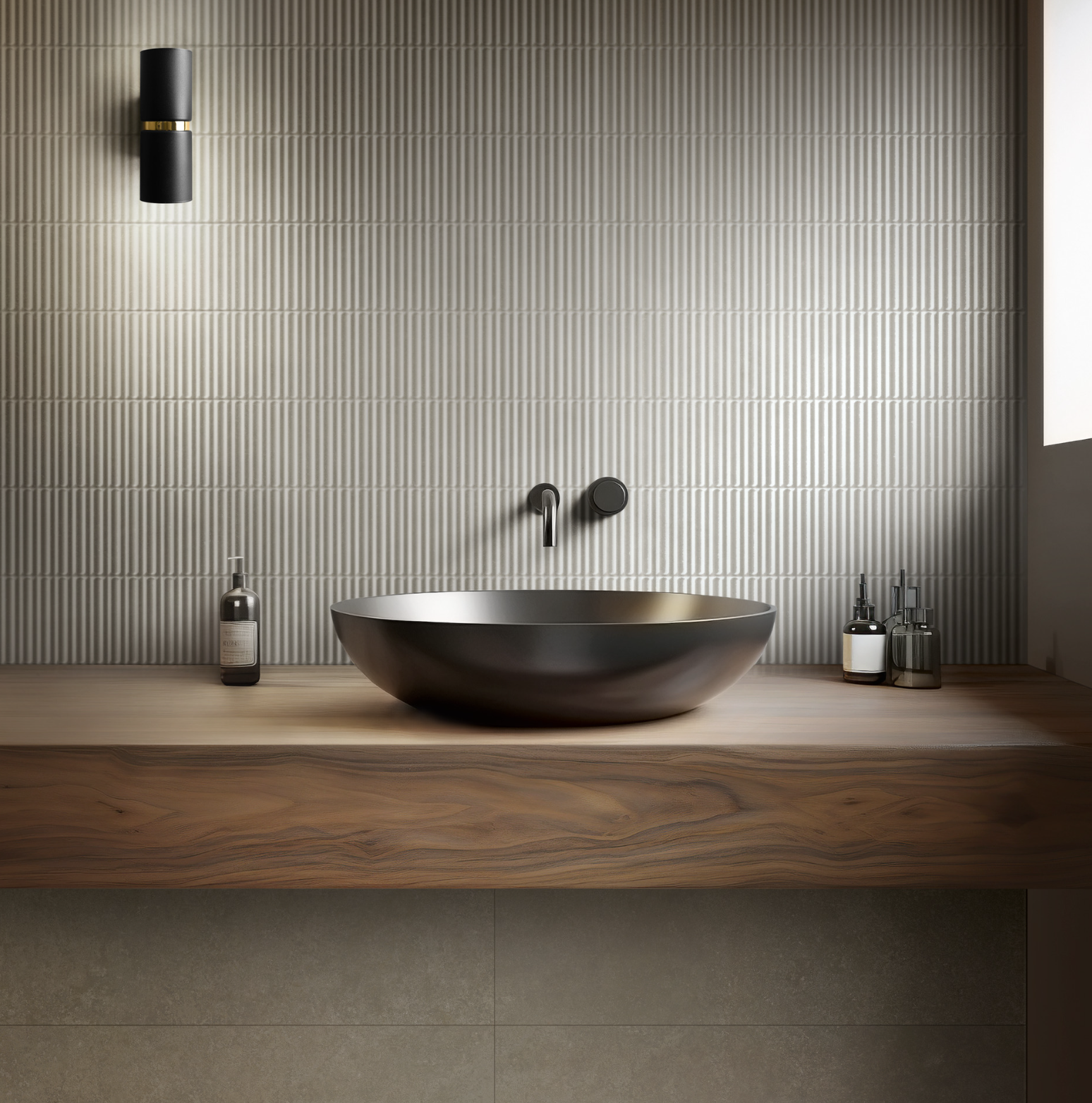Rivestimento in pasta bianca Grigio 3D Match Room Wall Matt by Marazzi
