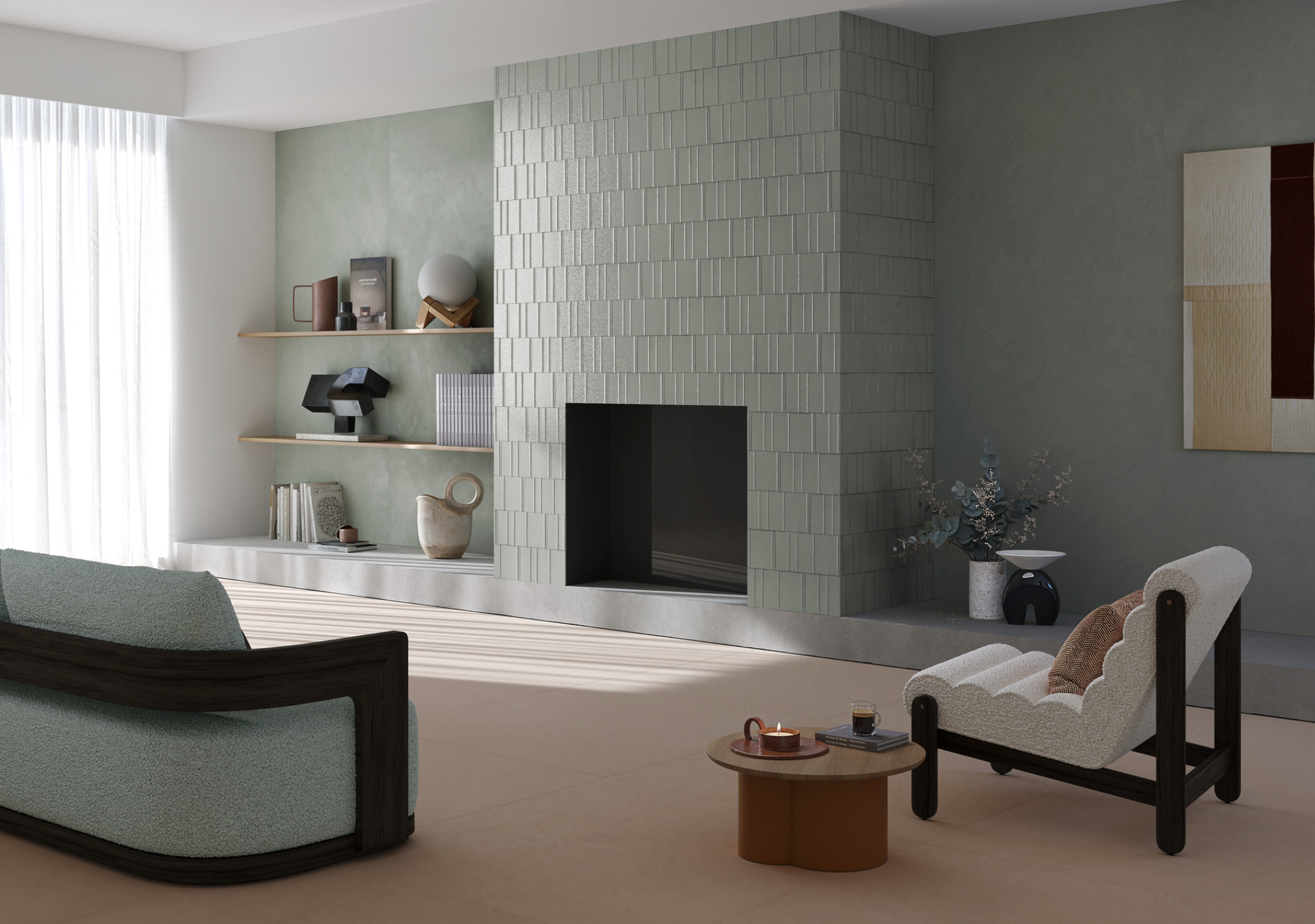 Pavimento e rivestimento in gres porcellanato Rosa Antico Naturale serie RESIN by Marazzi