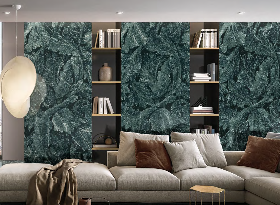 Lastra In Gres Emilceramica Tele di Marmo Revolution Verde Saint Denis Acanto 120x278