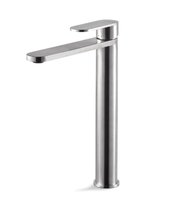 Miscelatore monocomando versione alta per lavabo da appoggio, senza scarico AYAS STEEL VEMA-V28021