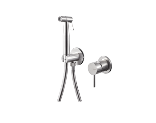 Miscelatore monocomando per bidet con doccino AYAS STEEL VEMA-V17405
