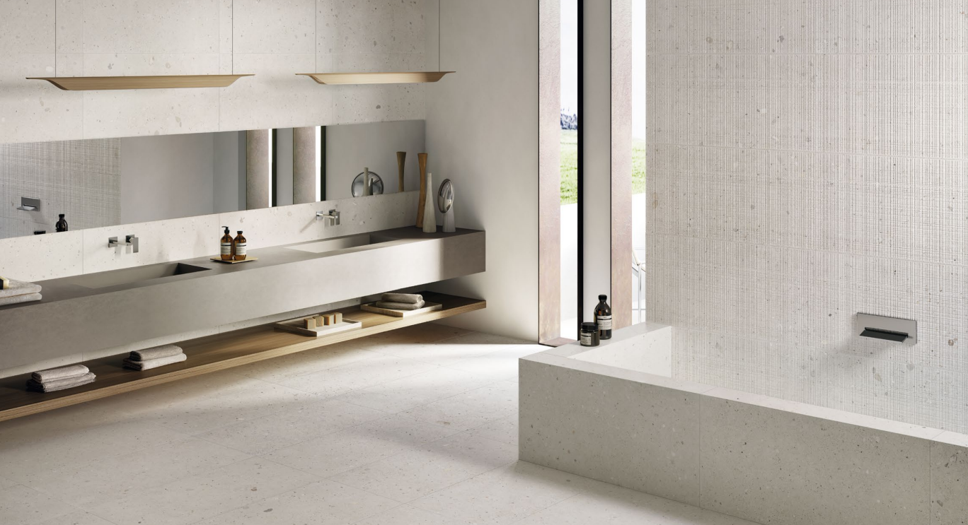 Pavimento in gres porcellanato Avorio serie Ego