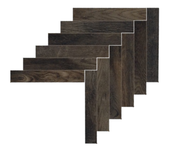 Decoro Sestino Nero Bruciato serie Provoak 30x30 cm