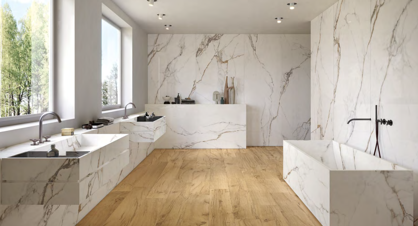 Gres porcellanato effetto marmo PAONAZZETTO serie UNIQUEMARBLE 6,5 mm by PROVENZA