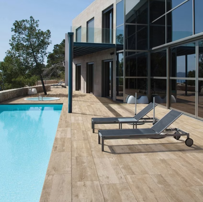 Gres galleggiante effetto legno ROVERE BEIGE 40x120 spessore 2 cm