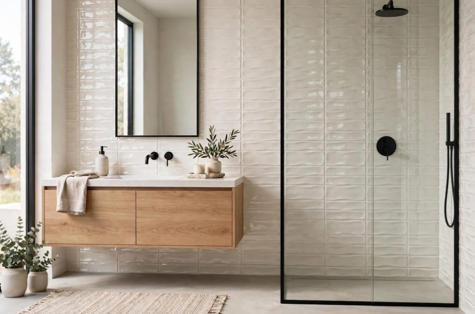 Majolica White Pure serie TR3ND by ERGON CERAMICA