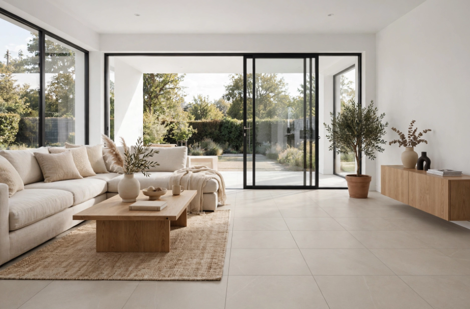 Pavimento in gres porcellanato serie Ultra Time colore Cenere R10