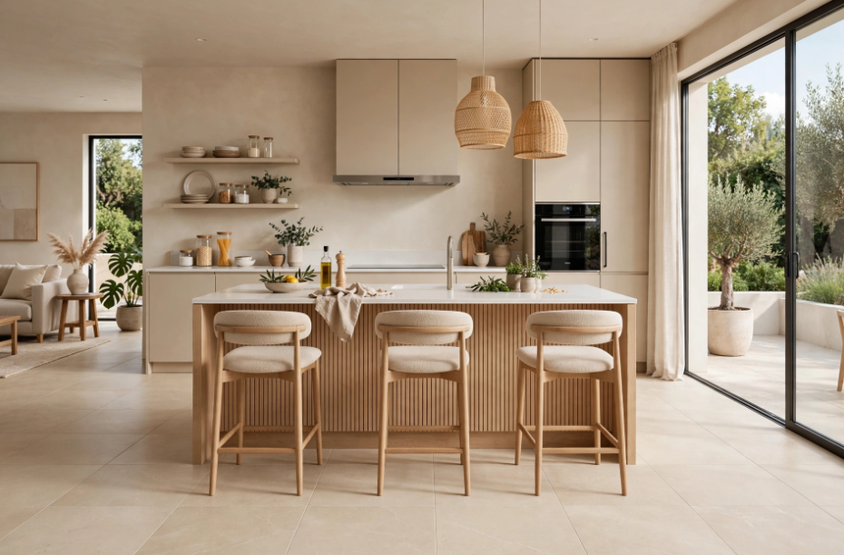 Pavimento in gres porcellanato serie Ultra Time colore Sabbia R10