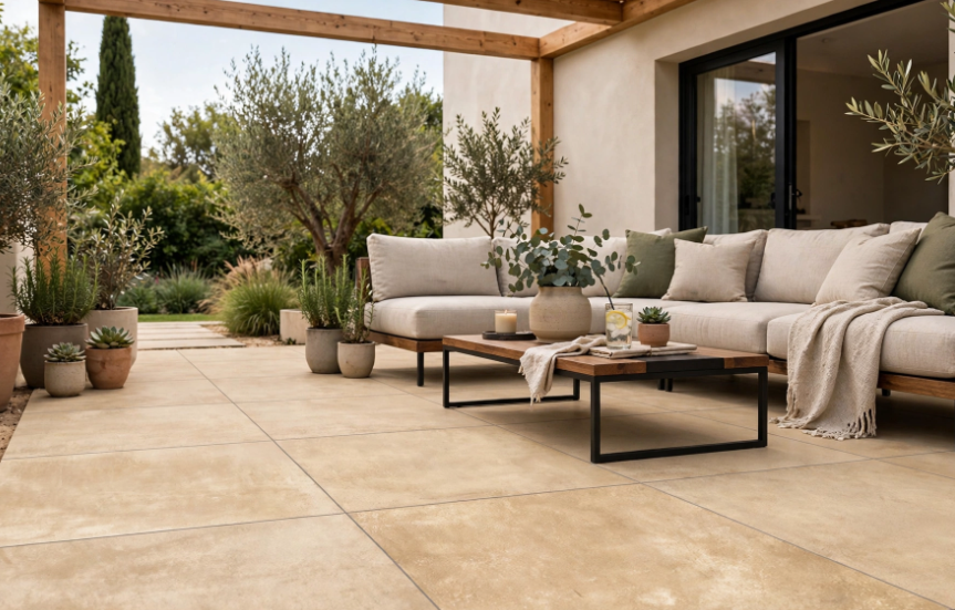 Pavimento in gres porcellanato serie Texas colore Sand R11