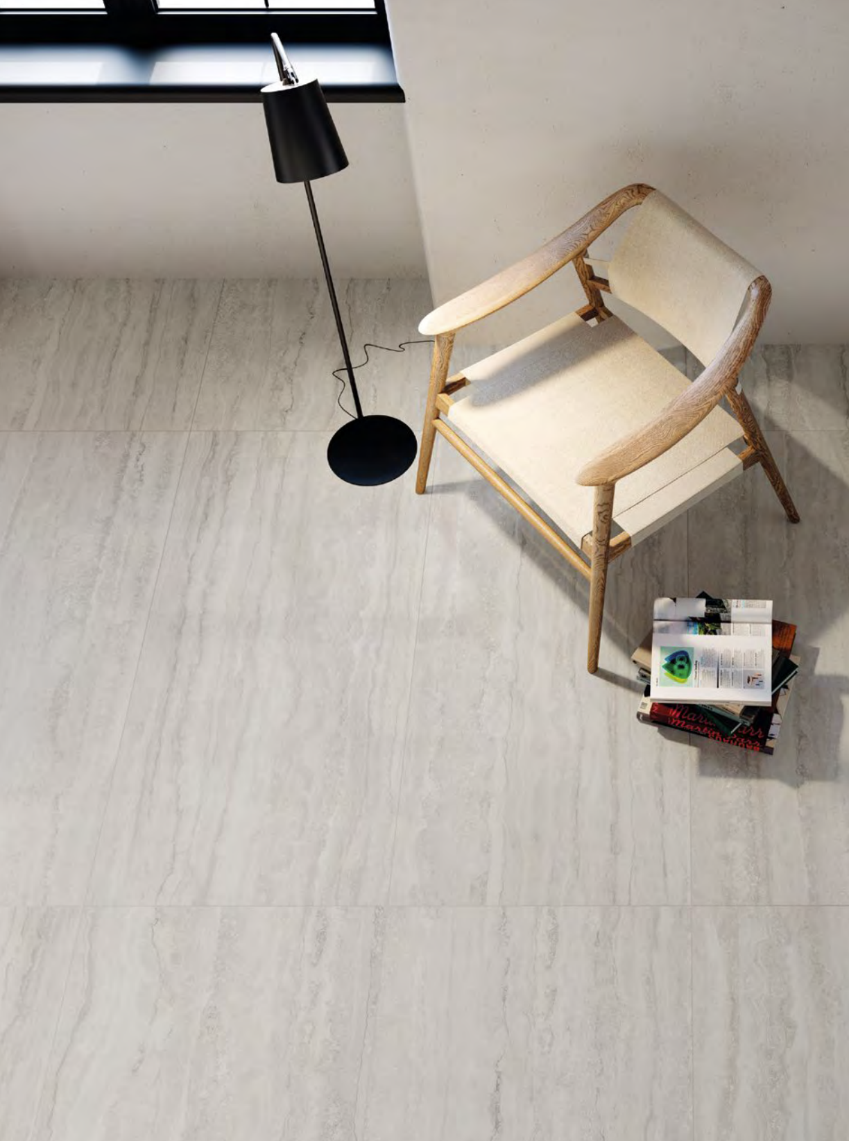 Pavimento e rivestimento in gres Unique Travertine Silver Vein cut R10