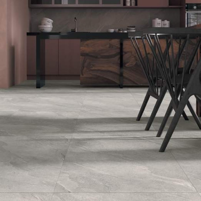 Pavimento in gres porcellanato effetto pietra serie ARDESIA GREY by Bertolani Pavimenti